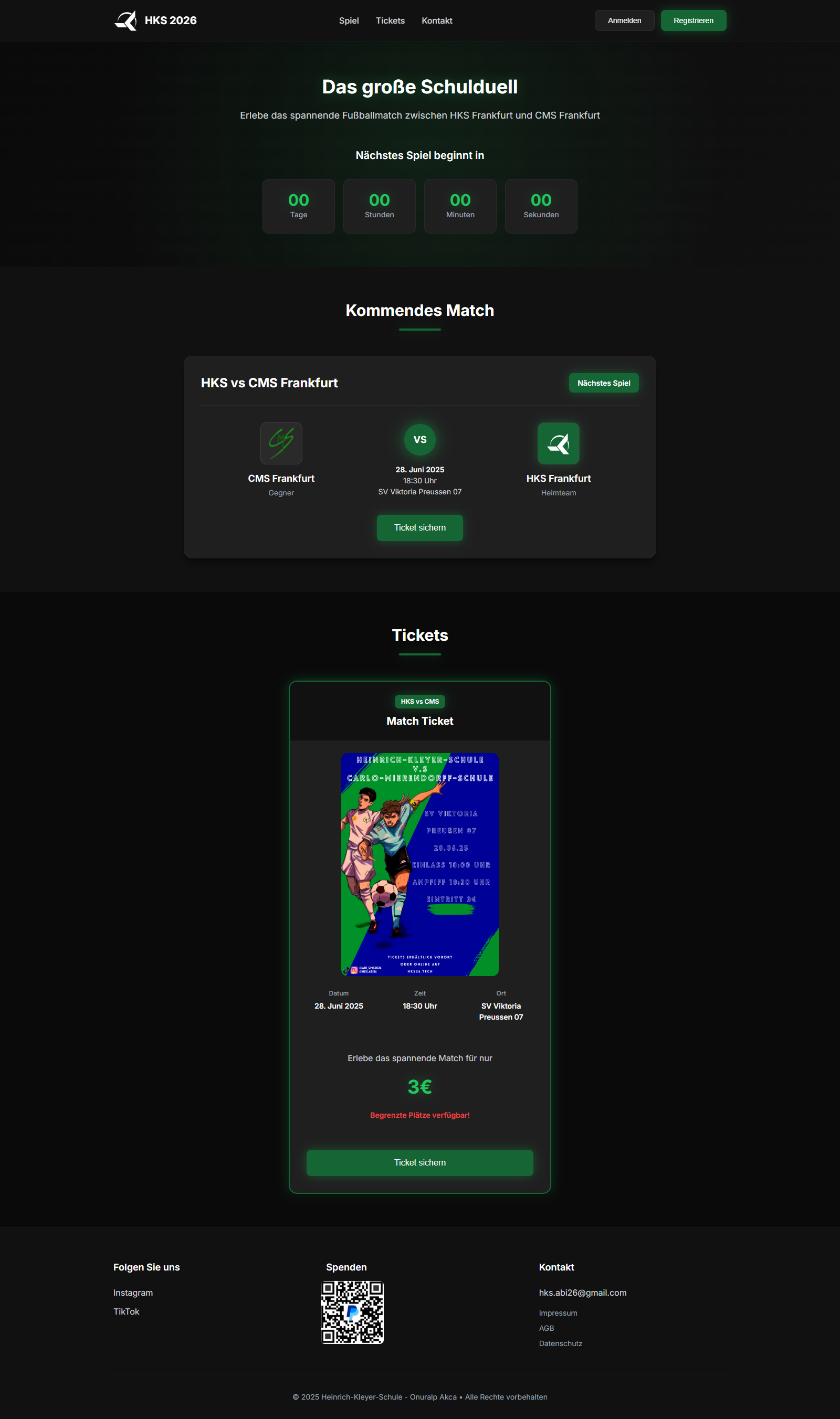 Main interface of the HKS Ticket Shop